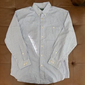 Orvis Blue and White Plaid Casual Shirt